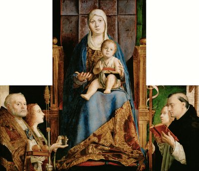 Madonna mit den Heiligen Nikolaus von Bari, Anastasia, Ursula und Dominikus von Antonello da Messina